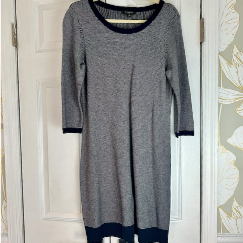 Ann Taylor Petite Navy Sweater Dress - Long Sleeve - NWT Large